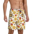 thumbnail image 2 of Sikiie Bees And Honey Mens Pajama Shorts, Lightweight Lounge Pant with Pockets Soft Sleep Pj Shorts for MenX-Large, 2 of 6