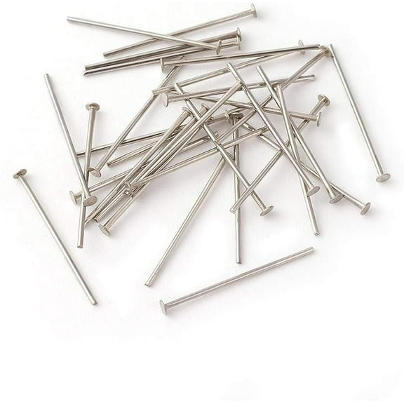 500Pcs 24 Gauge 304 Stainless Steel Flat Head Pins 14x0.5mm Jewelry Making Pins Mini Metal Wire Pins with 1.5mm Head Stainless Steel Color for DIY Craft Jewelry Making Findings Handmade Accessories