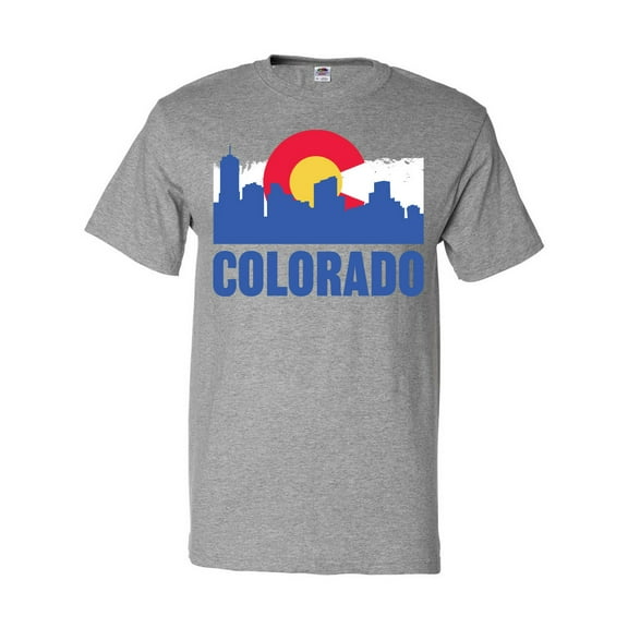 Inktastic Colorado Flag and Skyline T-Shirt