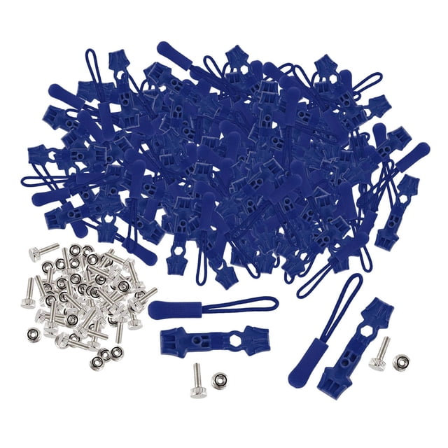 HILABEE 200 Pieces Zipper Repair Kit Removable Multifunctional for Tent Purse Size 8 Dark Blue