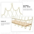 thumbnail image 3 of GOOHOCHY 1Pc Wall Storage Rack Decorative Storage Shelf with Hook for Bedroom (Golden), 3 of 8