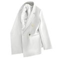 thumbnail image 4 of Yigetop Spring Blazer Women 2025 Women's Casual Solid Color Suit Jacket Lapel Keep Warm and Slim Loose Long Sleeve Fashion Cardigan Coat Blazer Dress for Women White 2XL, 4 of 6