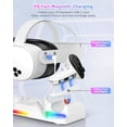thumbnail image 3 of Charging Dock for Oculus Quest 3S/3/2, 30W Fast Magnetic Charger Station Stand for Meta Quest 3S/3 Accessories, with RGB Light, 2 Rechargeable 2100mAh Batteries & Covers for Headset/Controller, 3 of 10