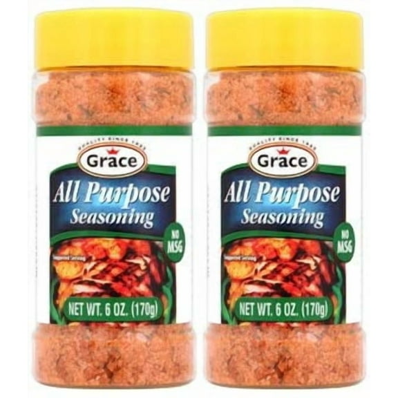 Grace All Purpose Seasoning 6 Oz Pack of 2 bottles