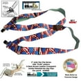 thumbnail image 3 of USA Flag pattern Holdup Hip-Clip 2 inch wide suspenders with Patented Jumbo silver tone no-slip clips, 3 of 4