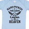 thumbnail image 4 of Inktastic Handpicked for Earth by My Cousin in Heaven with Angel Wings Boys or Girls Baby Bodysuit, 4 of 5