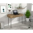 thumbnail image 2 of Inval 1 Drawer Computer Desk with Hairpin Legs in Brown Amaretto, 2 of 8