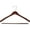 Brown, variant on The Great American Hanger Company Curved Wooden Suit Hanger with Walnut Finish & Locking Pant Bar, 1/2 Inch Thick Hangers with Polished Chrome Swivel