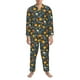 thumbnail image 3 of Balery Pumpkin Pijama para Hombre de Dos Piezas con Manga Larga, Conjunto de Dormir y Descanso Suave con Bolsillos-Large, 3 of 7