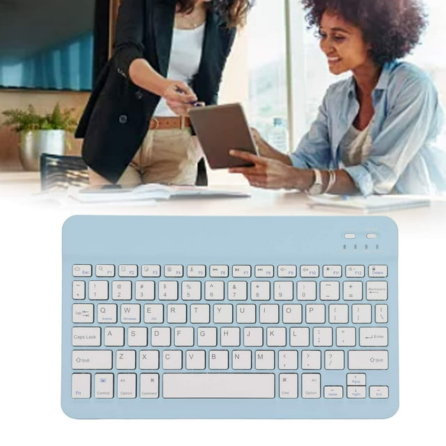 IOS Tablet Keyboard, Advanced Technology Lock Screen Function Stable Connection Touchpad Keyboard Wide Compatibility for PC for Tablet Yellow,Blue,Pink,Green,Cyan