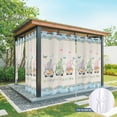 thumbnail image 6 of Outdoor Curtains for Patio Waterproof, Easter Outdoor Privacy Panels Grommet, Spring Gnomes Flowers Rabbit Eggs Blue Check Blackout Outside Curtains for Porch/Cabana/Pergola/Gazebo 54"x95", 1 Panel, 6 of 8
