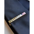 thumbnail image 2 of PinMart's Veteran Military American Flag Tie Clip Tie Bar Gift For Him, 2 of 4