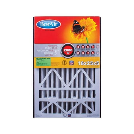 

Bestair 16 x 25 x 5 in. Pleated Air Filter- pack of 3