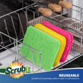 thumbnail image 2 of Scrub and Wipe Cleaning Pads [10 Pack] – SCRUBIT Dual Sided Scouring Pad and Sponge - Reusable Kitchen Scrubbing Sponges for Dishes, Pots, Pans Utensils & Non-Stick Cookware (Green), 2 of 3