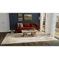 thumbnail image 4 of Feizy Percy Transitional Medallion, Ivory/Orange/Brown, 5'3" x 7'6" Area Rug Easy Care Fade Resistant Sheen Bohemian & Eclectic Distressed Floor Rug for Living room Bedroom, 4 of 13