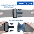 thumbnail image 6 of 60 Inch Adjustable Gait Belts for Seniors - Comfortable Buckle Protect Cover Keep Belt Buckle Reaching The Waist,Supports up to 350 lbs(Gray, 60INCH Quick Release Buckle), 6 of 6