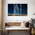 thumbnail image 3 of Elephant Stock Margaret Hunt Hill Bridge At Night Wall Art - Horizontal Multi Panel Canvas - Hallway Wall Decor - Architecture Multi Panel - Teal And Blue Decor - 45" x 28", 3 of 8