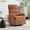 Orange Chenille, variant on Leumius Manual Recliner Chair with Massage and Heat for Adult,360° Swivel Rocker Chair with Ergonomic High Backrest,Glider Recliner Nursery Chair with Side Pockets for Living Room,Orange Chenille