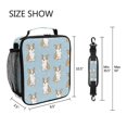 thumbnail image 5 of Insulated Square Lunch Bag with Side Mesh Pocket Fashion Lunch Box Reusable Lunch Tote 10.5" x9.5" x3.5" Cute Little Dog Pattern, 5 of 6