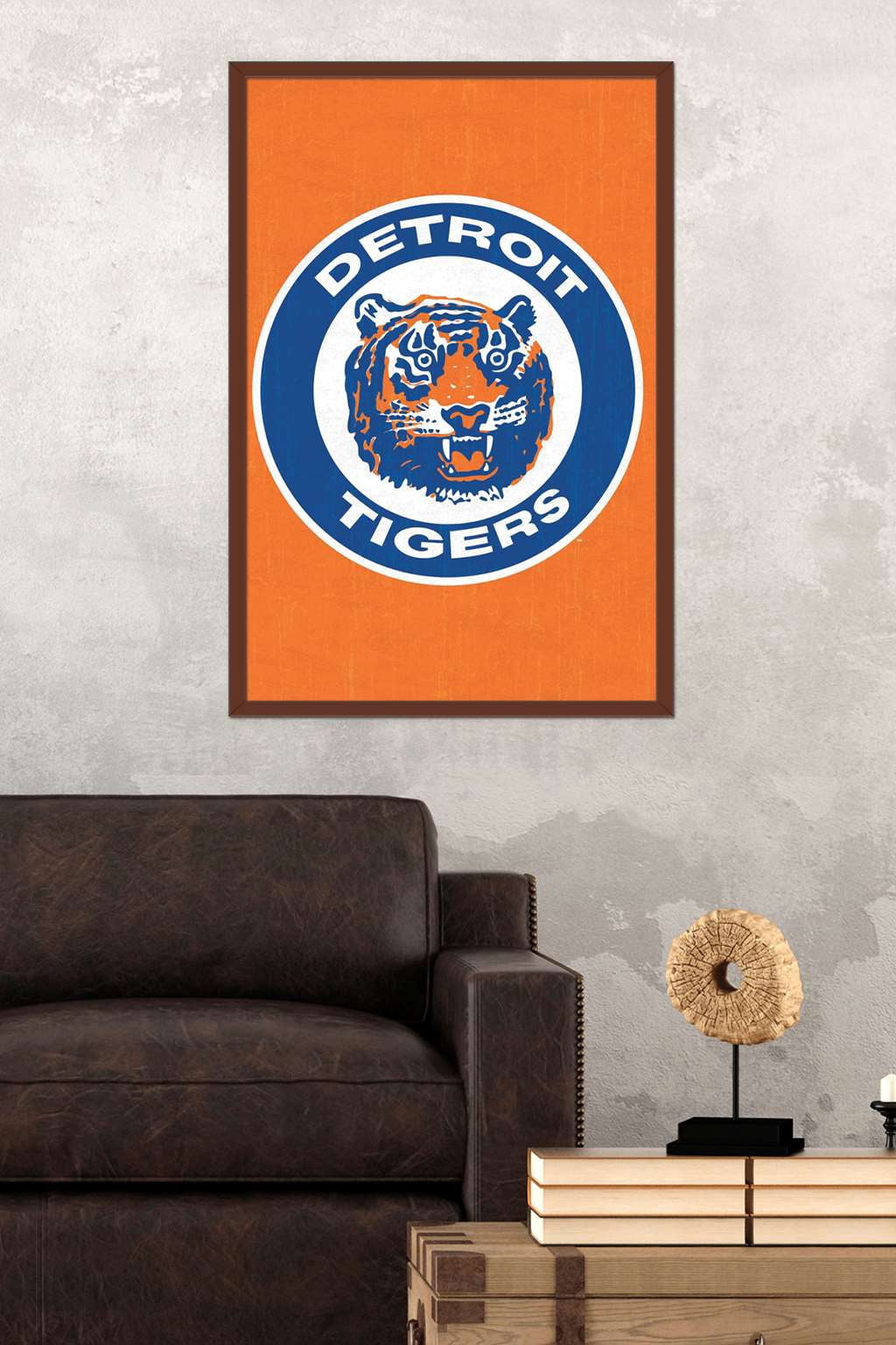 MLB Detroit Tigers - Retro Logo 14 Wall Poster, 22.375" x 34", Framed