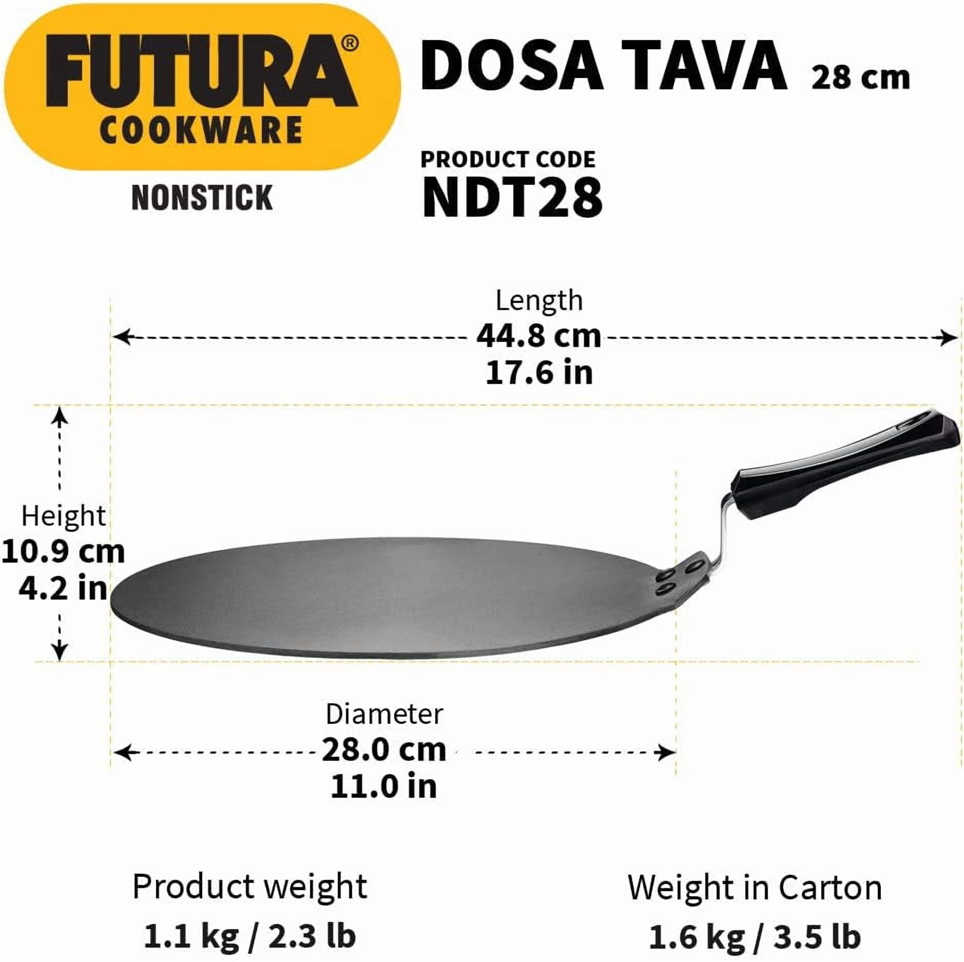 Hawkins Futura Non-stick Flat Dosa Tava Griddle, 11-inch