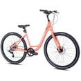 thumbnail image 2 of 700C Univega Montega Sport Step over Comfort Hybrid Adult Bicycle, Medium Frame, Fits Rider 5'6" - 5'10", Unisex, Peach, 2 of 2