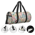 thumbnail image 5 of Haiem Trendy Floral Design Pattern Gym Bag for Women Men, Waterproof Travel Duffel Bags, Personal Item Travel Bag Weekender Bag with Shoes Compartment & Wet Pocket, 5 of 8
