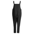 thumbnail image 4 of Birdeem Salopette Sans Manches pour Femmes Ample en Coton et Lin Longue Combinaison de Soirée, 4 of 12