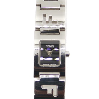 Pre loved Fendi Silver and Black Watch Explore a Fendi Black & Silver Orologi Leather Band Watch  main image 4