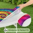 thumbnail image 5 of Rainbow Tie Dye Mandala Pattern Round Fitted Tablecloth with Elastic Edge,Dining Table Cover Waterproof,Outdoor Round Tablecloth for Camping,Dining,Indoor and Outdoor, 5 of 7