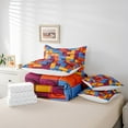 thumbnail image 5 of Erosebridal Building Blocks 7 Pcs Comforter Set Queen, Colorful Toy Bedding, 3D Rainbow Construction Brick Sheet Set Bed in A Bag Funny Patchwork Geometric Rectangle Quilt, 5 of 5