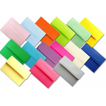 Assorted Multi Color 25 Pack A2 Envelopes for 4-1/8