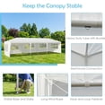 thumbnail image 6 of Airfind 10'x30' Party Canopy Tent, 5 Sidewalls, White, 6 of 13