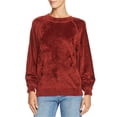 thumbnail image 1 of Elizabeth and James Womens Velvet Sweatshirt, Red, Small, 1 of 1