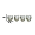 thumbnail image 2 of Set of 4 Clear Glass Gothic Skeleton Skull Face Liquor Shot Glasses Shooters, 2 of 7