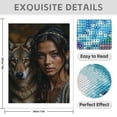 thumbnail image 3 of Diamond Art Kit for Adults, Enchanted Portrait Woman Wolf Diamond Painting for Adults Beginners, DIY Diamond Art Painting Kits, 5D Diamond Painting Crafts for Home Decor 12x16 Frameless, 3 of 7