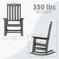 thumbnail image 2 of ACUEL Outdoor Rocking Chair,Pre-Assembled with Most Components for Effortless Installation,Dark Gray, 2 of 7