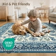 thumbnail image 4 of ODIKA 6'x9' Washable Area Rug Non-Slip, Easy Care, Entryway Vintage Damask Traditional Ornate Scroll Door Orientalisch for Family Room, Living Mater Bedroom, 4 of 7