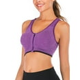 thumbnail image 5 of DODOING Women's Yoga Sports Bras Training Stretch Tank Top High Impact Padded Bra Front Zipper Closure, 5 of 7