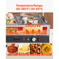 thumbnail image 6 of KFFKFF Commercial Soup Warmer, Electric Food Warmer Steam Table Countertop Bain Marie Two 6.34QT Pots & Four 1/2 Pans，86~185°F Adjustable Temp,1500W, 6 of 9