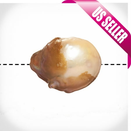 - Pearl Beads, Baroque Satin Sand Freshwater Cultured Pearl, Center-Drilled, 16-20mm 6-beads, SAVE $2