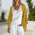 thumbnail image 5 of Women's Solid Color Casual Cardigan For Spring Summer Autumn Lightweight Knit Cover Up Elegant Everyday Top, 5 of 6