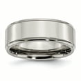 thumbnail image 1 of Titanium Ridged Edge 8mm Polished Band Size 12.5, 1 of 3