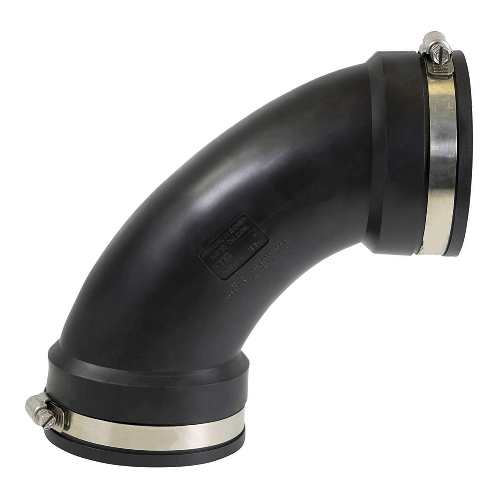 11/2 inch Flexible PVC Elbow Coupling with Stainless Steel Clamps