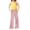 Pink, variant on CPNG Girls Oversized Sweatpants Straight Wide Leg Drawstring Sweat Pants Elastic High Waist Solid Color Baggy Joggers(Dark Gray,8-9 Years)