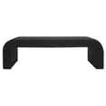 thumbnail image 5 of SAFAVIEH Couture Caralynn Solid Boucle Modern Bench, Black, 5 of 12