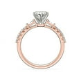 thumbnail image 5 of 0.80 Carat Excellent Heart Cut Natural Diamond Solitaire with Accents Beautiful Ring for Women Solid 18K Rose Gold Size 11.5, 5 of 6