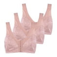 thumbnail image 1 of Xmarks 3 Packs Seamless Comfort Front-Closure Bra for Middle Age Women, 1 of 7