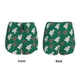 thumbnail image 2 of JUNZAN Gingerbread Snowman Cookies Print Women's Athletic Gym Running Shorts with Phone Pockets - Workout Shorts-Small, 2 of 8