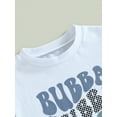 thumbnail image 5 of Infant Baby Boy Summer Clothes 3M 6M 12M 18M 24M  Short Sleeve Romper Shirt Letter Printed Bodysuit Top Bubble Outfit, 5 of 9